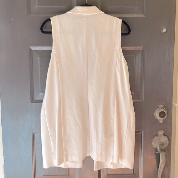 Ecru Long Open Duster Vest Chico’s 1 / US 8 - Picture 2 of 4